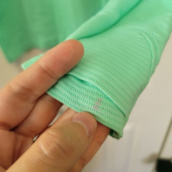 Athleta Flurry Blizzard Rib Turtleneck Size Small Mint Green Long Sleeve - Picture 5 of 7